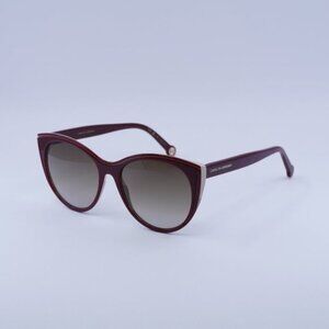 Carolina Herrera HER 0142/S 0R9S HA Sunglasses Burgundy/Nude Cat Eye Frame
